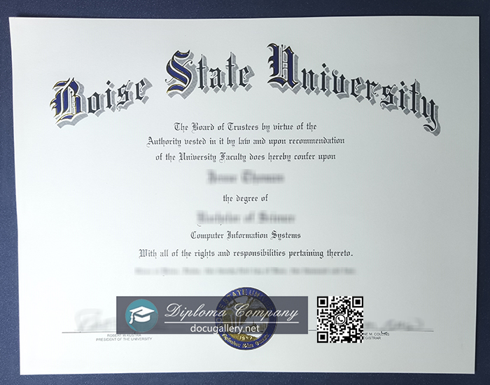 Boise State University diploma