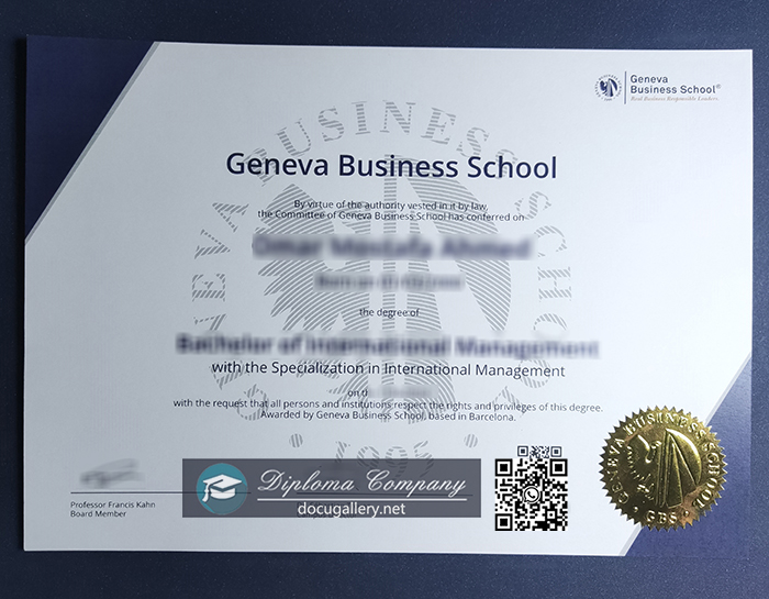 Geneva Business School diploma