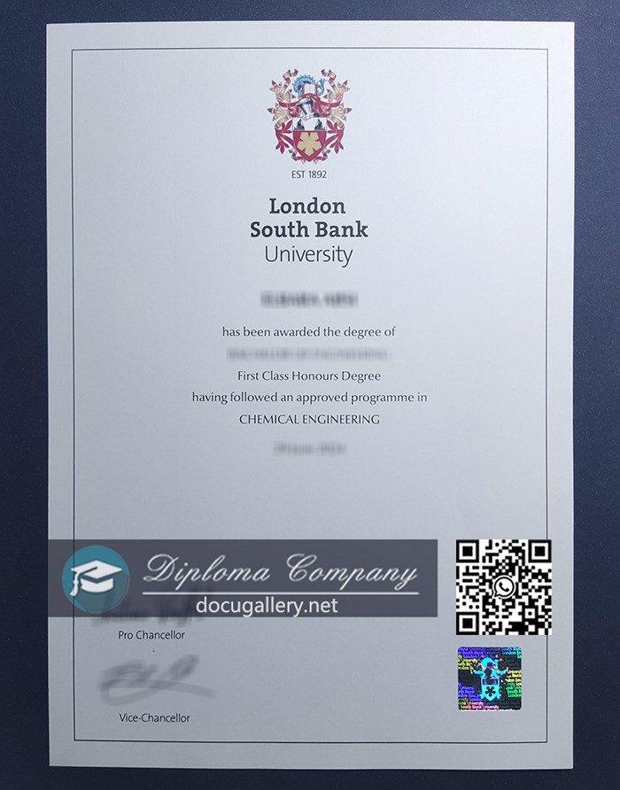 London South Bank University diploma