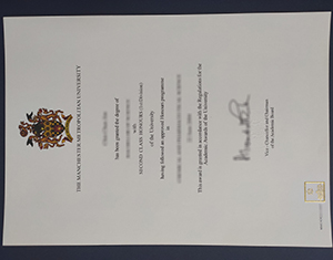 High-quality copy of Manchester Metropolitan University degree