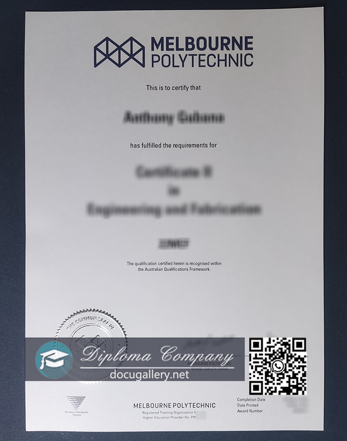Melbourne Polytechnic diploma