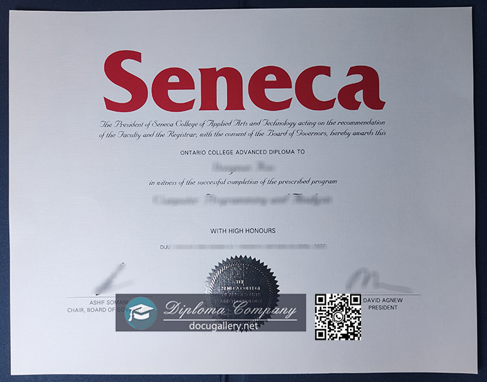 Seneca College diploma