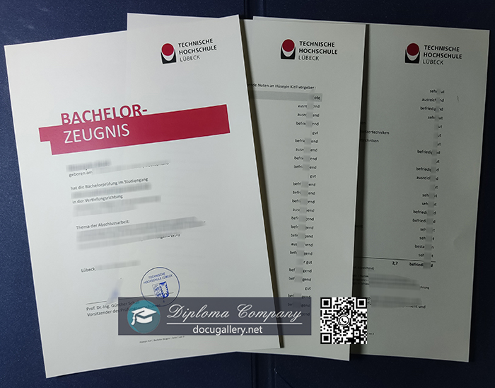 TH Lübeck diploma and transcript