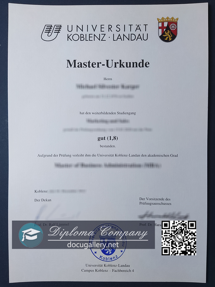 University of Koblenz and Landau diploma