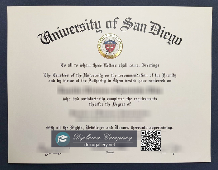 University of San Diego degree