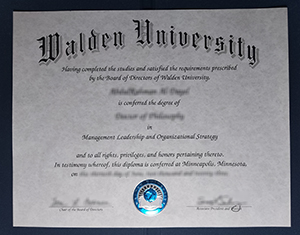 Premium Walden University Diploma Copy with Exact Details