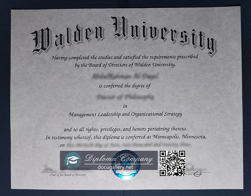Walden University diploma