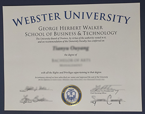 Secure Webster University Degree Replica With Rapid Delivery