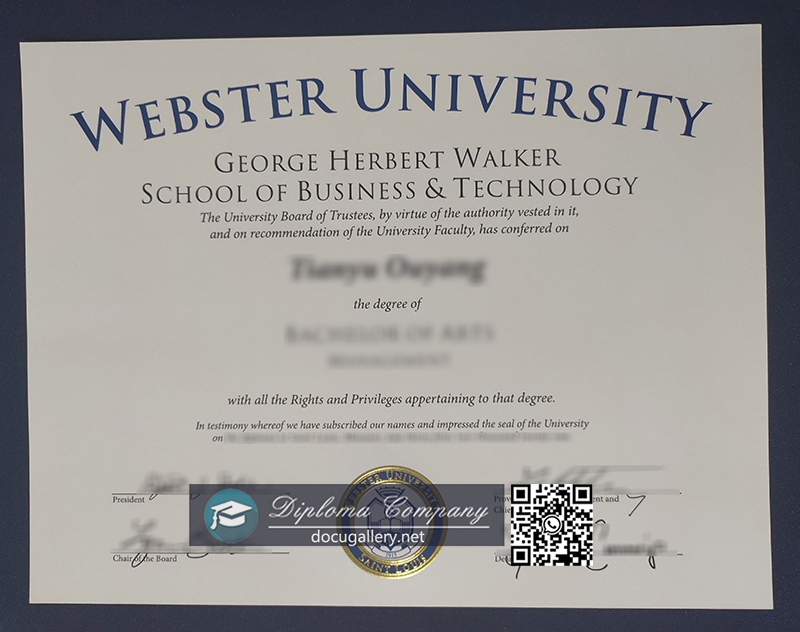 Webster University degree