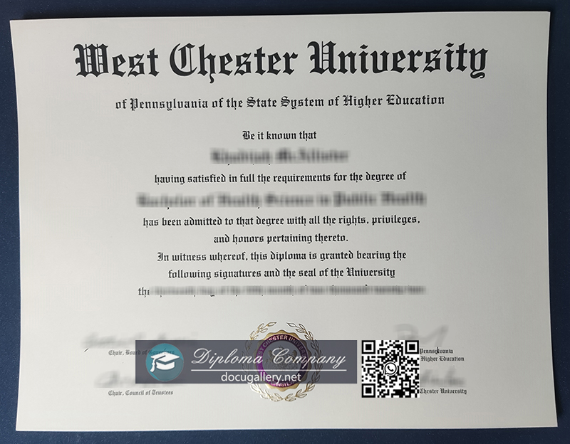 West Chester University diploma