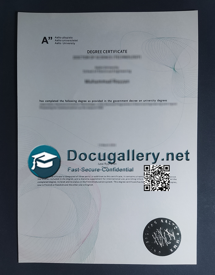 Aalto University diploma