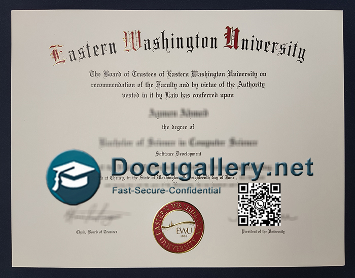Eastern Washington University diploma
