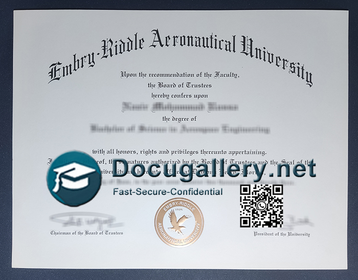 Embry–Riddle Aeronautical University diploma