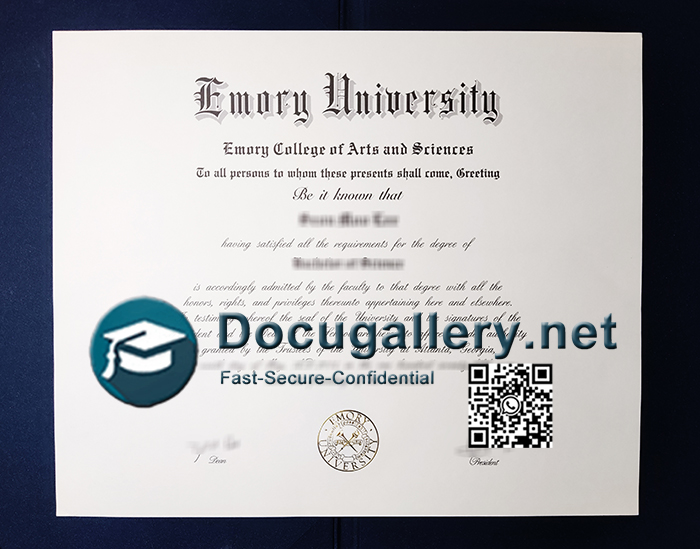 Emory University diploma