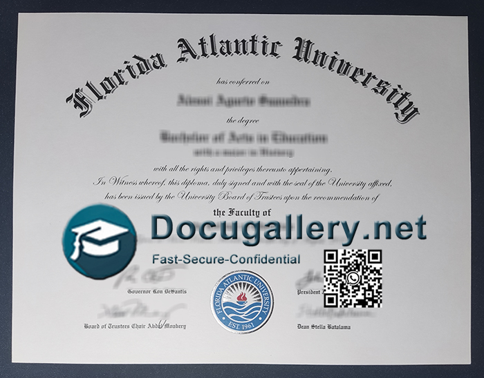 Florida Atlantic University diploma