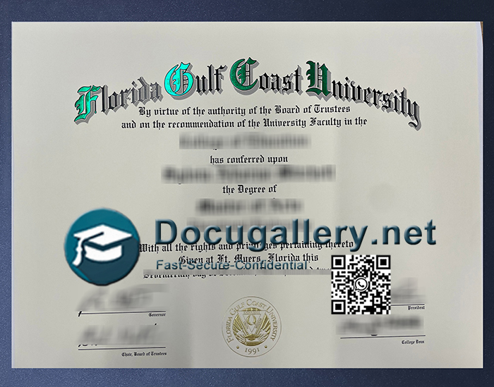 Florida Gulf Coast University diploma