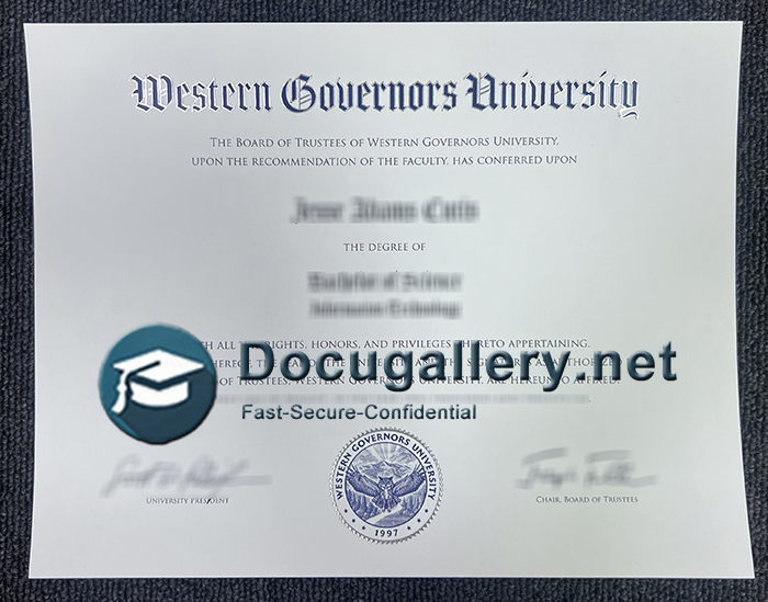 Western Governors University diploma