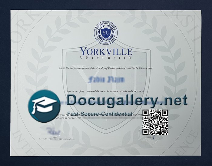 Yorkville University diploma